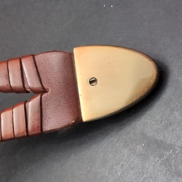 CALE Men's Full Grain Boho/Western Brown Woven Leather Belt,42. - Picture 6 of 10